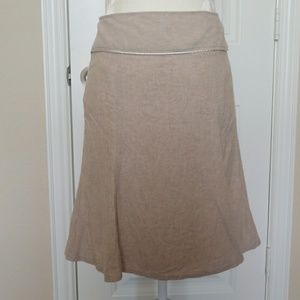 Size 7/8 Beige linen skirt